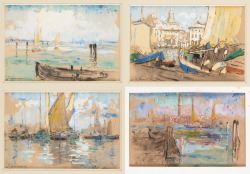 Four works: Vues de Venise. by Adrien Jean Le Mayeur de Merprés