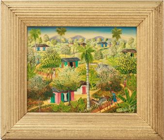 Haitian landscape with houses and trees - Ossey Dubic