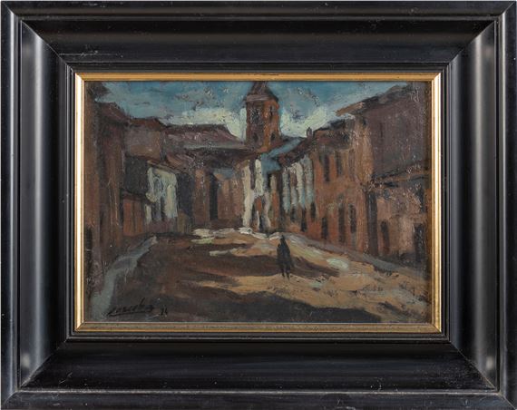 Interior de pueblo by Víctor Manuel Corcoba y Conde, 1974