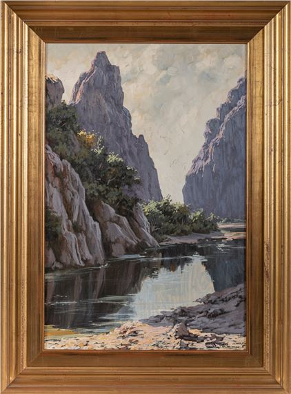 Paisaje de montes con río by Alfonso Parras Vílchez