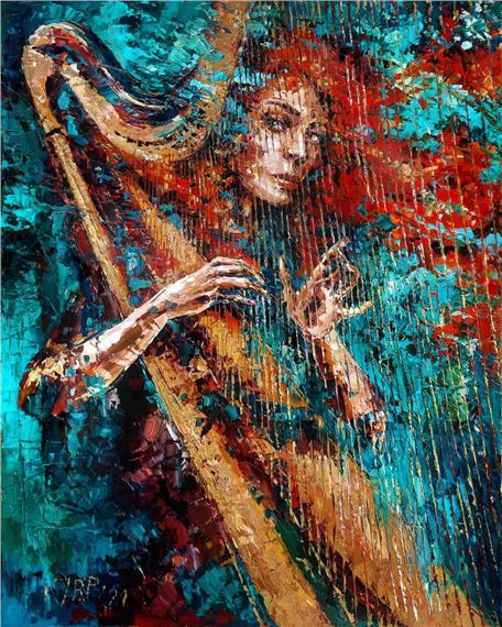 GOLDEN STRINGS by Krystyna Róż-Pasek, 2021