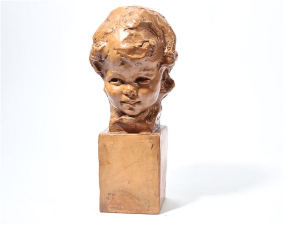An Italian terracotta bust of a child by A. Giannelli