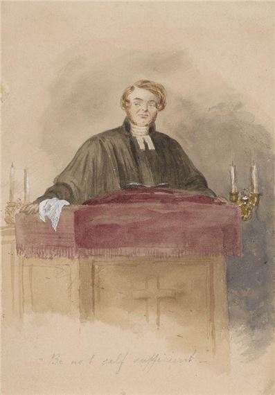 Clergyman at the pulpit by Andrew Morton