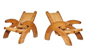 Pair of Lounge Armchairs - A. Bouchaudeau