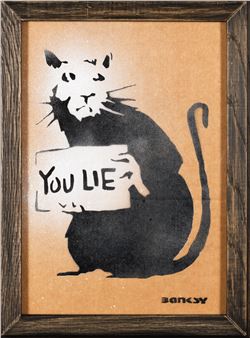 Banksy | Rat. You lie (2015) | MutualArt