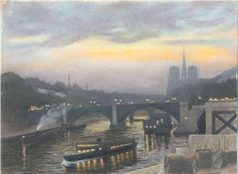 The isle of the city and Notre Dame, seen from the quays - A. Dubas