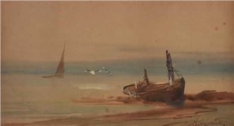 BEACHED FISHING BOAT - H. Coldrick