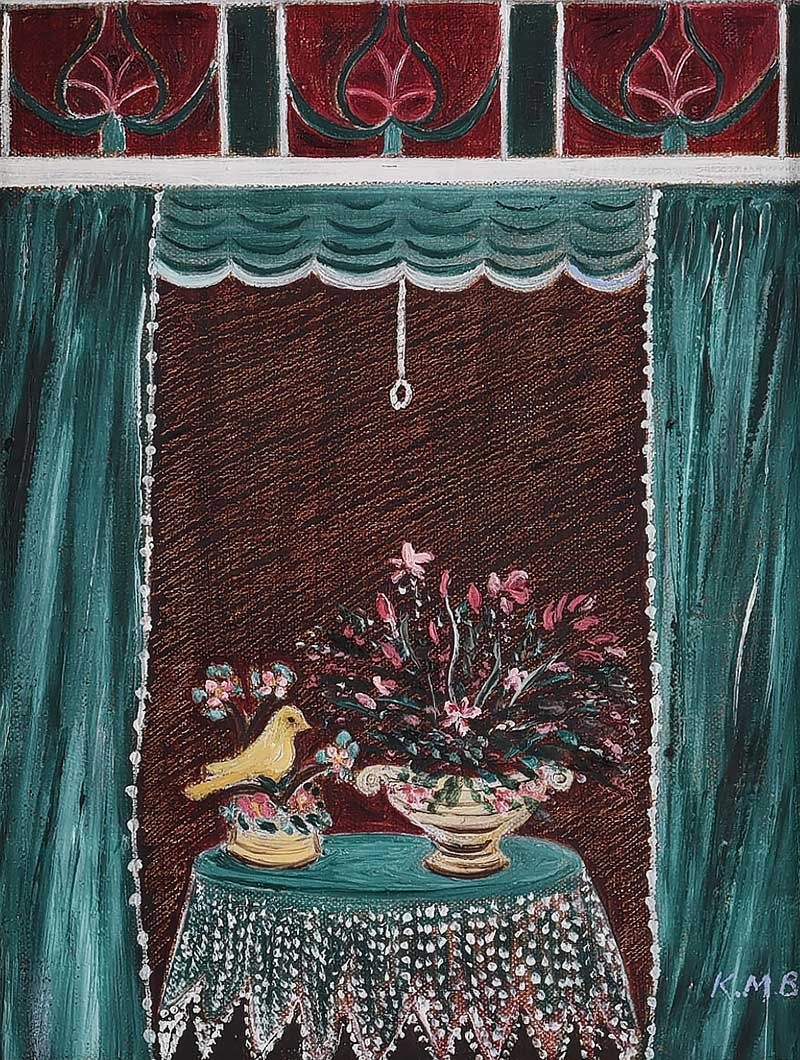 Artwork by Kathleen M. Bower, WINDOW, DONEGAL ROAD, Made of Mixed Media