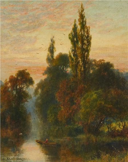 Lake landscape by Albert Edmund Gyngell, 1891
