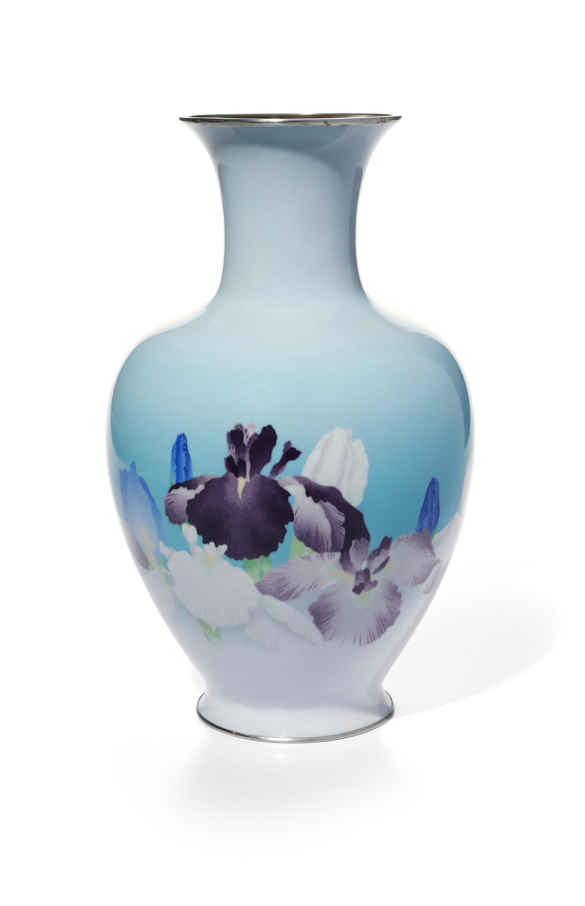 Artwork by Gonda Hirosuke, A musen ("wireless") cloisonné-enamel vase, Made of enamel