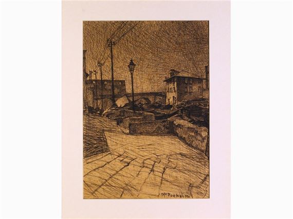 View of the Livorno's port by Mario Puccini