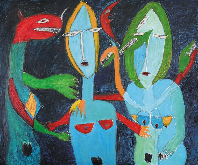 Artwork by Predrag Milićević Barbarien, ISTERIVANJE ĐAVOLA, Made of Oil on canvas