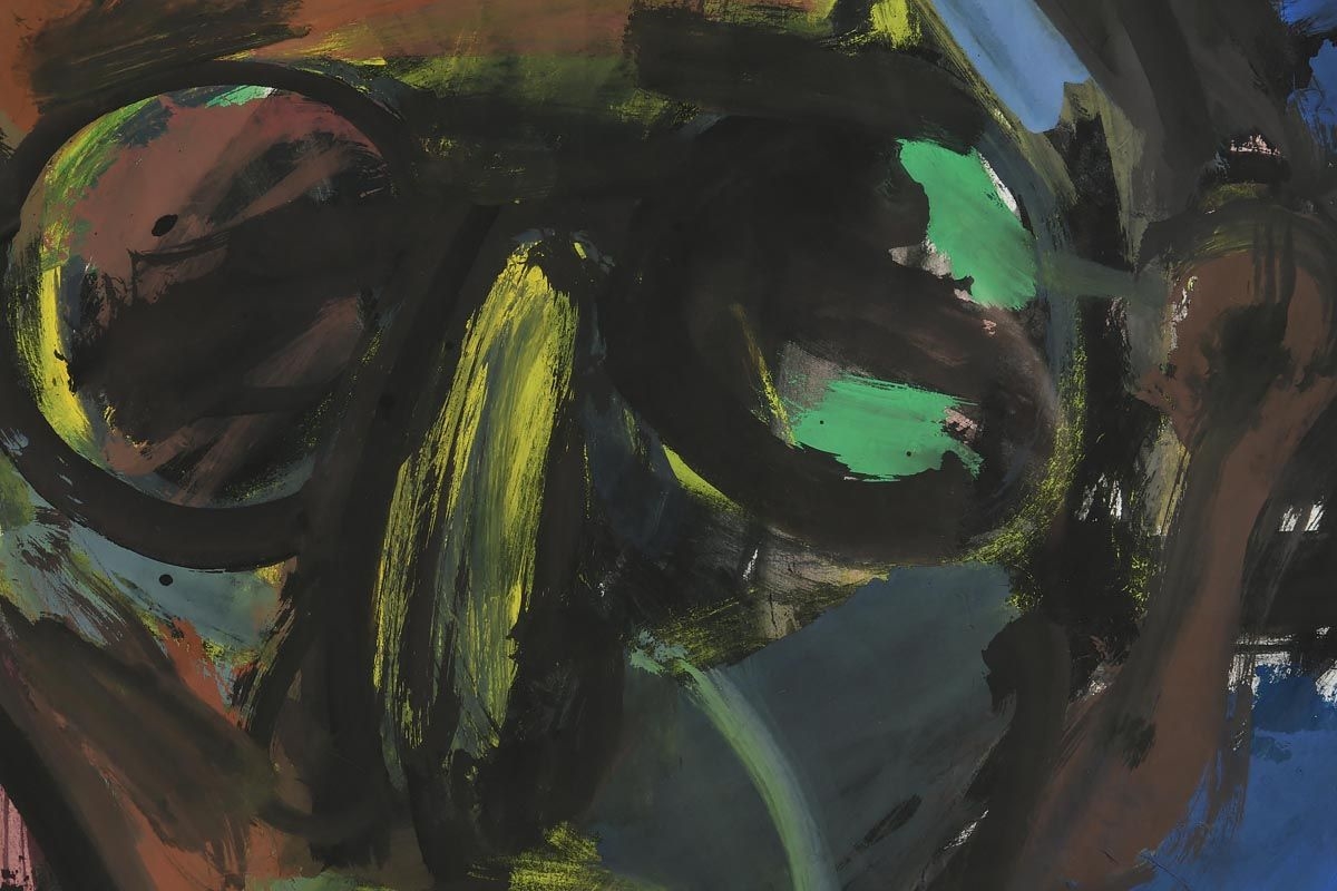 Artwork by Michael Kane, Canal Bank Walk II, Made of oil on paper