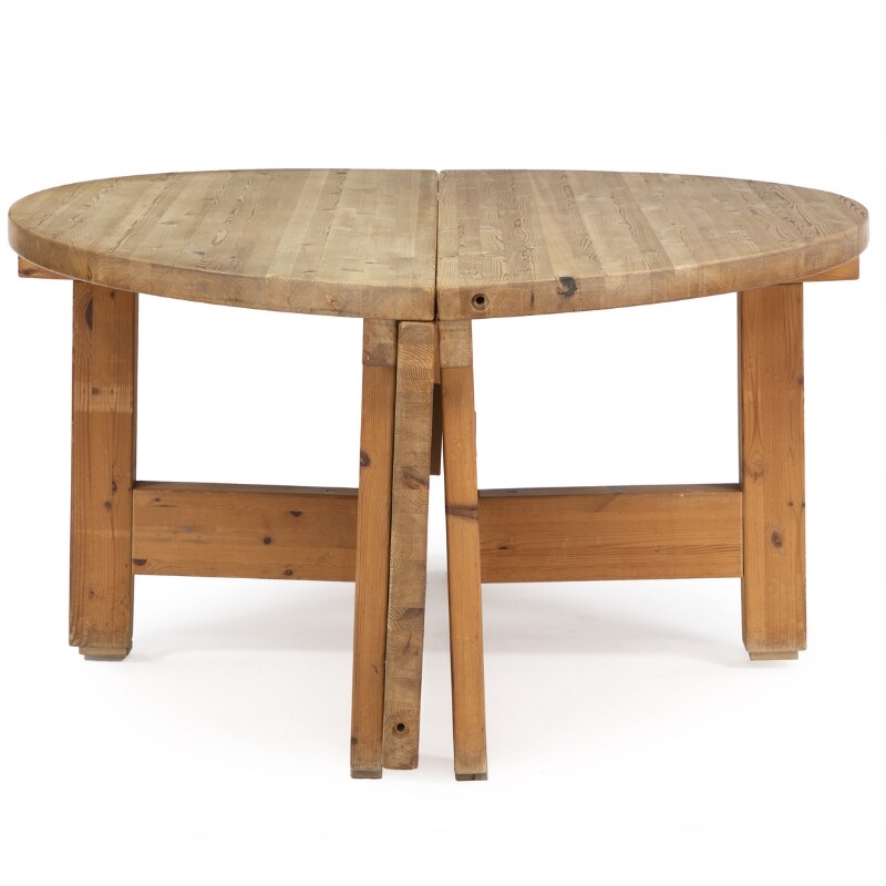 Rainer Daumiller | Circular dining table of solid pine with extension ...