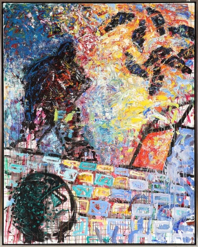 Artwork by G. Rune Sundien, Composition, Made of Oil on canvas