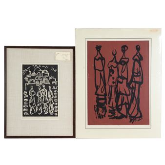 Jerusalem; Four Figures - Shmuel Raayoni