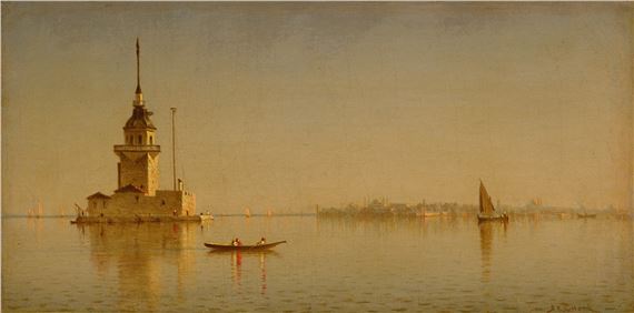 Leander’s Tower on the Bosphorus by Sanford Robinson Gifford, Painted circa 1876