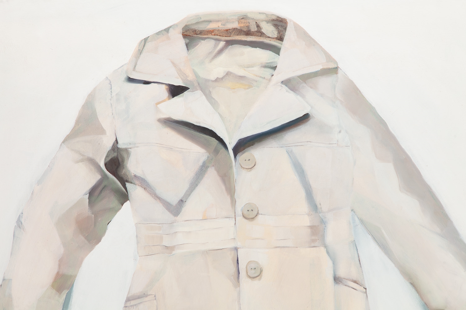 Artwork by Karolina Jabłońska, Bez tytułu (płaszcz), Made of oil/canvas