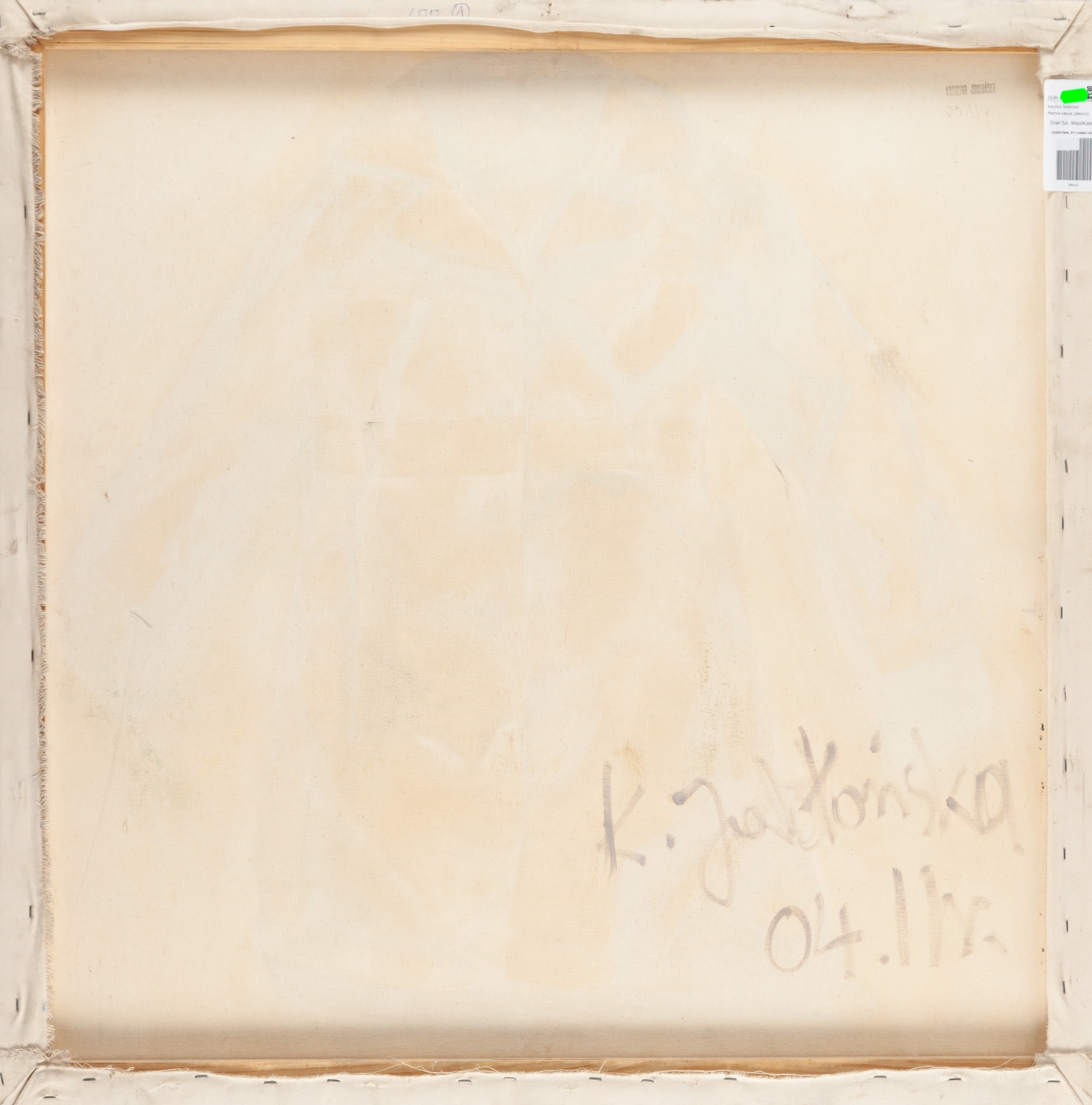 Artwork by Karolina Jabłońska, Bez tytułu (płaszcz), Made of oil/canvas