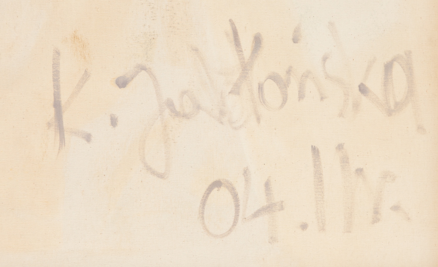 Artwork by Karolina Jabłońska, Bez tytułu (płaszcz), Made of oil/canvas