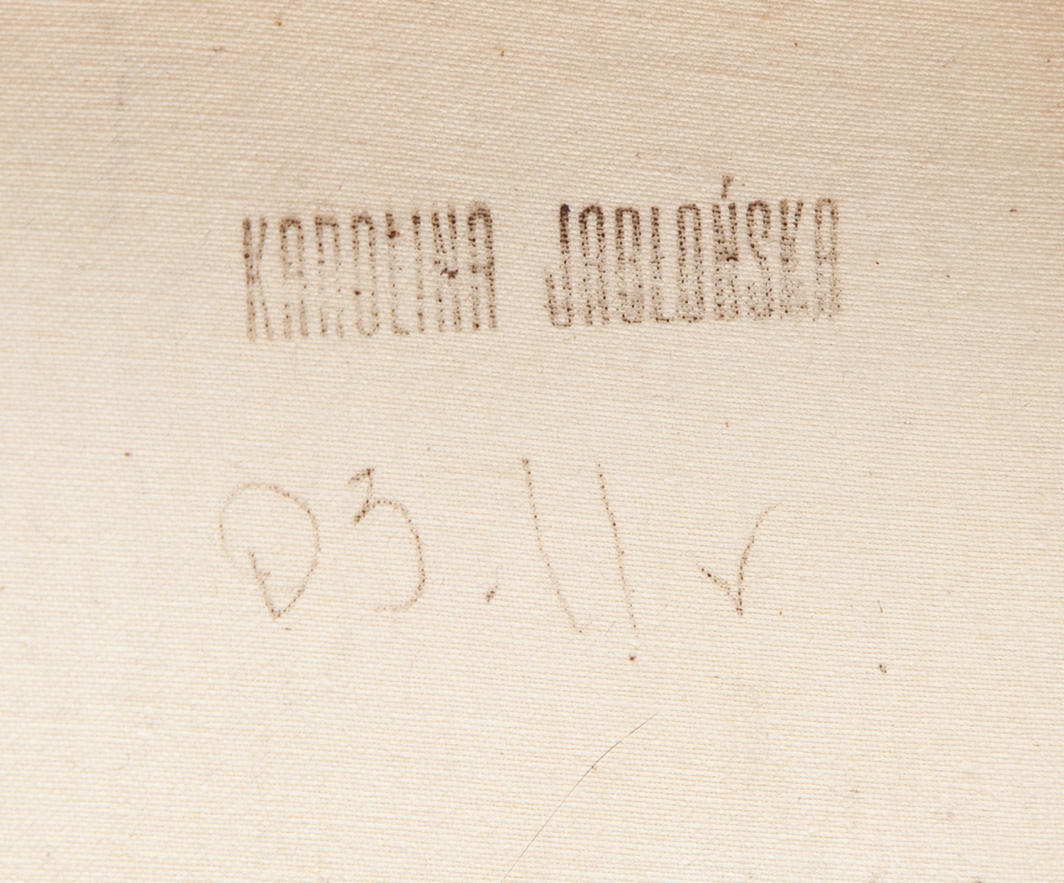 Artwork by Karolina Jabłońska, Bez tytułu (płaszcz), Made of oil/canvas