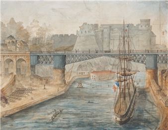 Port et château de Brest, pont tournant - P. Agostini