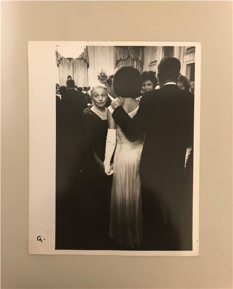 John Fitzgerald Kennedy and Jackie with Pearl Buck, dinner in honour of the Nobel Prize at the White House, Washington, 1962 by Arthur Rickerby, 1962, printed circa 1990