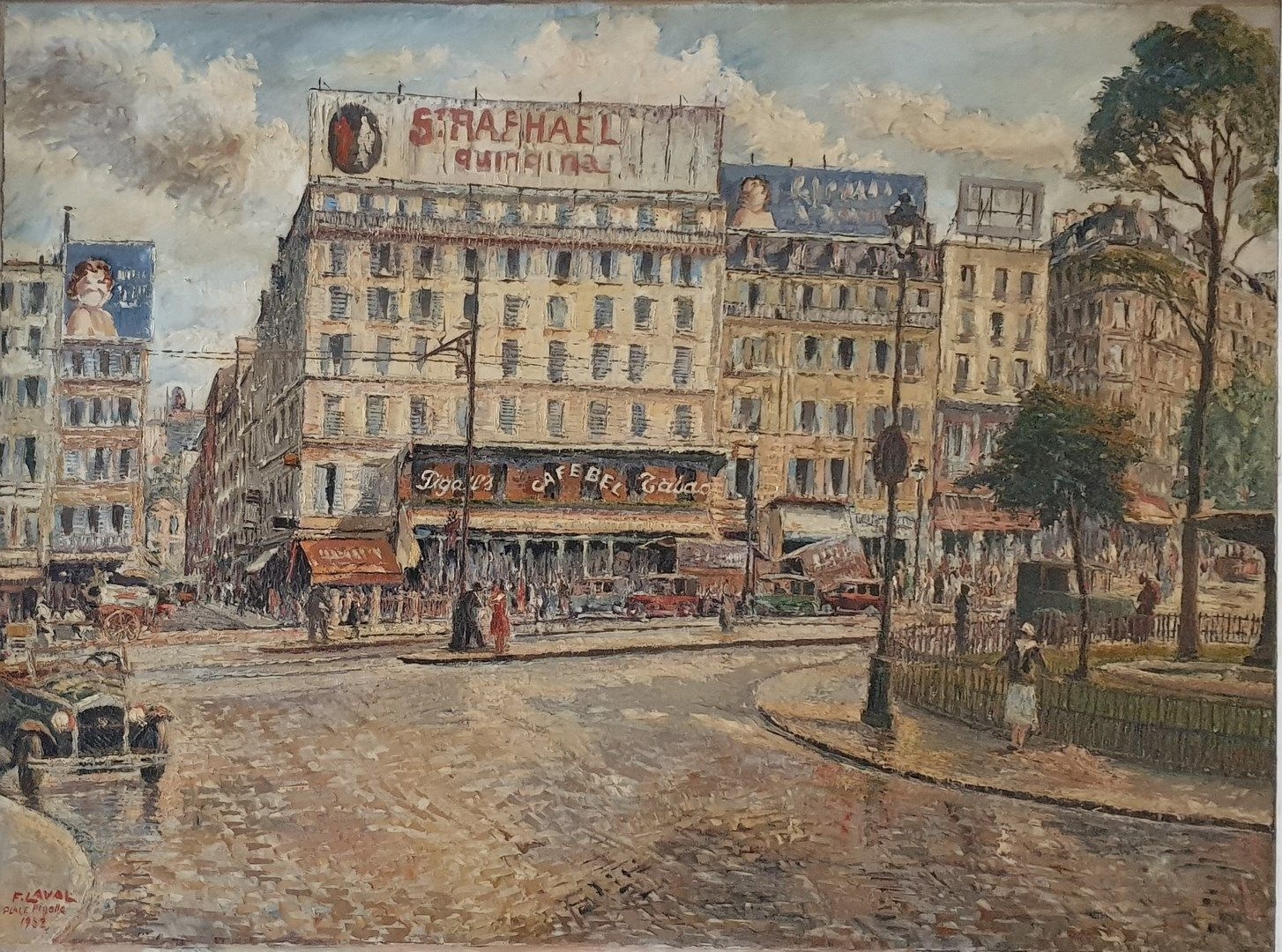 Artwork by Fernand Laval, Place Pigalle, Made of Oil on canvas