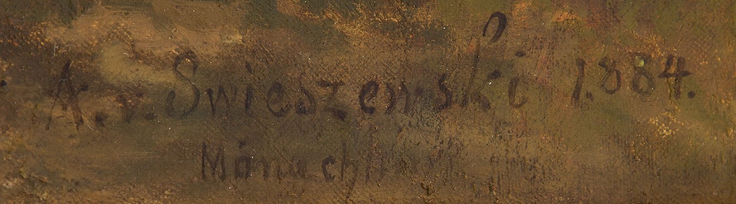 Artwork by Aleksander Piotr Swieszewski, Mediterranean landscape, Made of oil/canvas