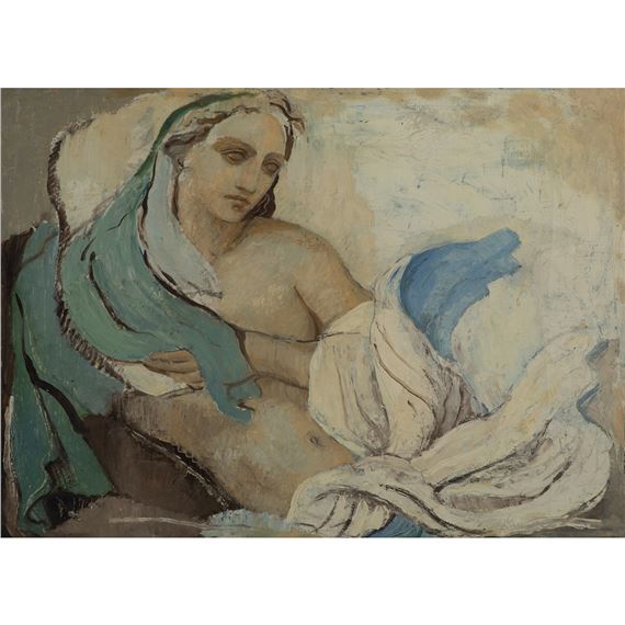 Femme nue allongée by Maria Aleksandrovna Lagorio