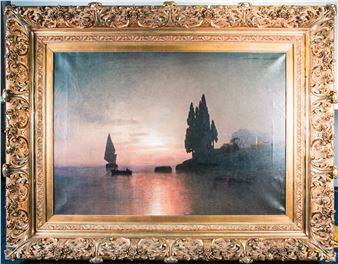 Julius Köhnholz  NÄCHTLICHER WACHTURM AM MEER  MutualArt
