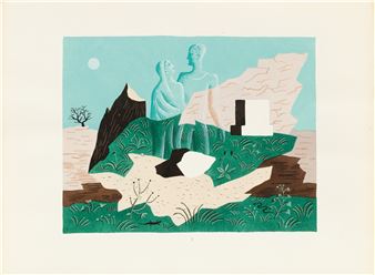 Le miroir magique. 1927. Très rare suite de pochoirs. Joints : 6 ouvrages illustrés par Hugo. - Jean Hugo