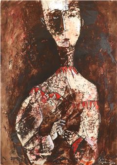 Figure with a red collar - Colin Garland