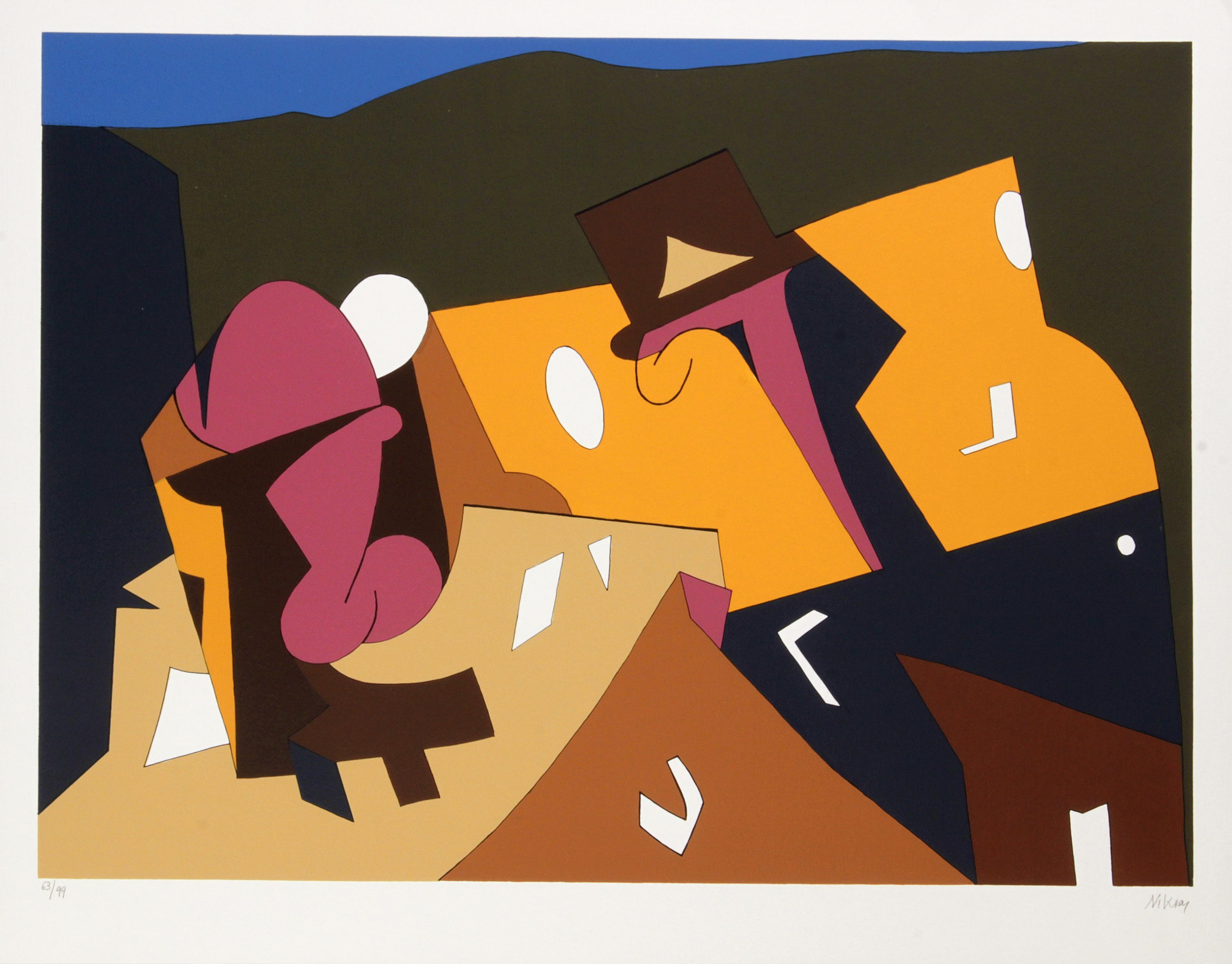 Artwork by Nikias Skapinakis, Tag IV, Made of color screen printing on paper