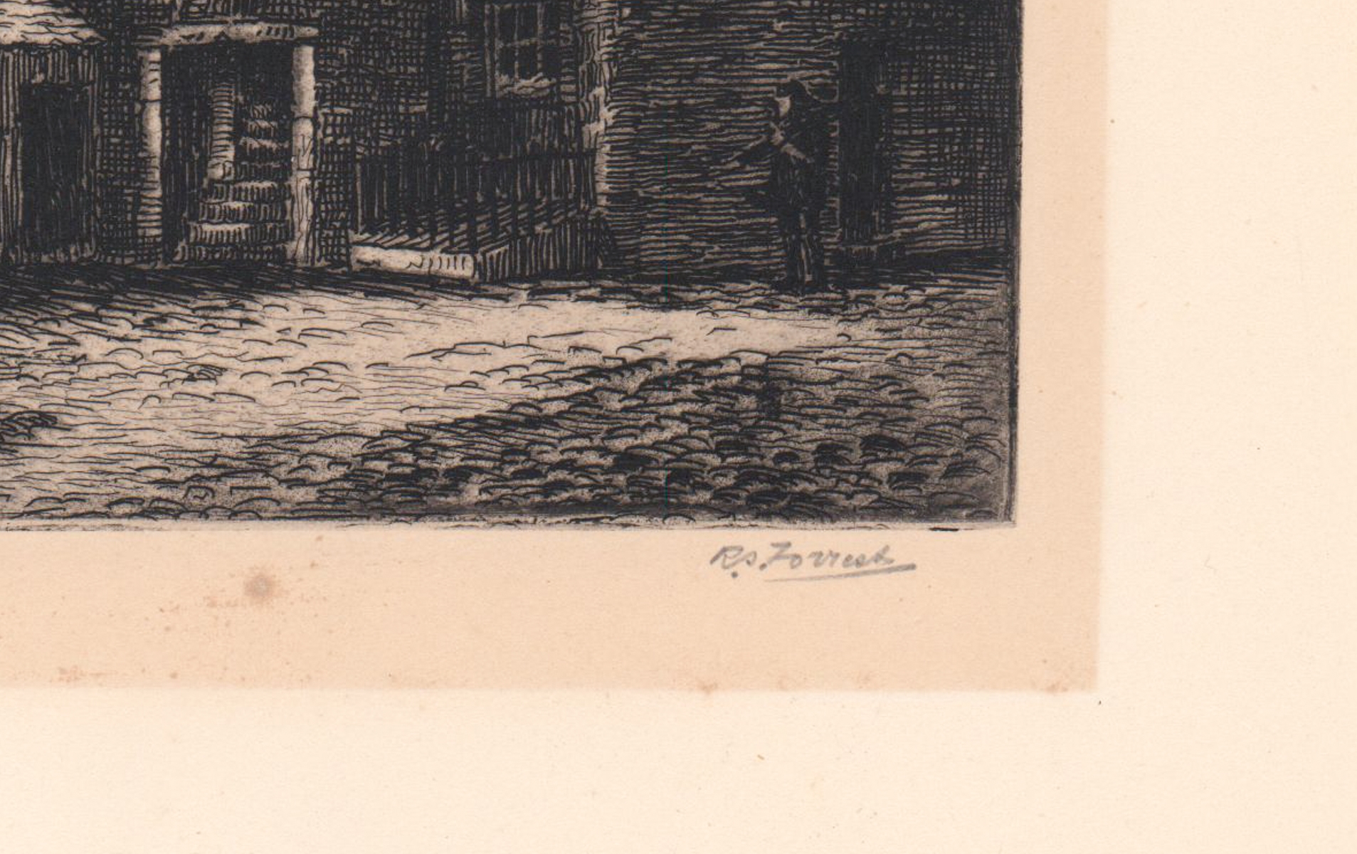 Artwork by Robert Smith Forrest, Building, Made of etching
