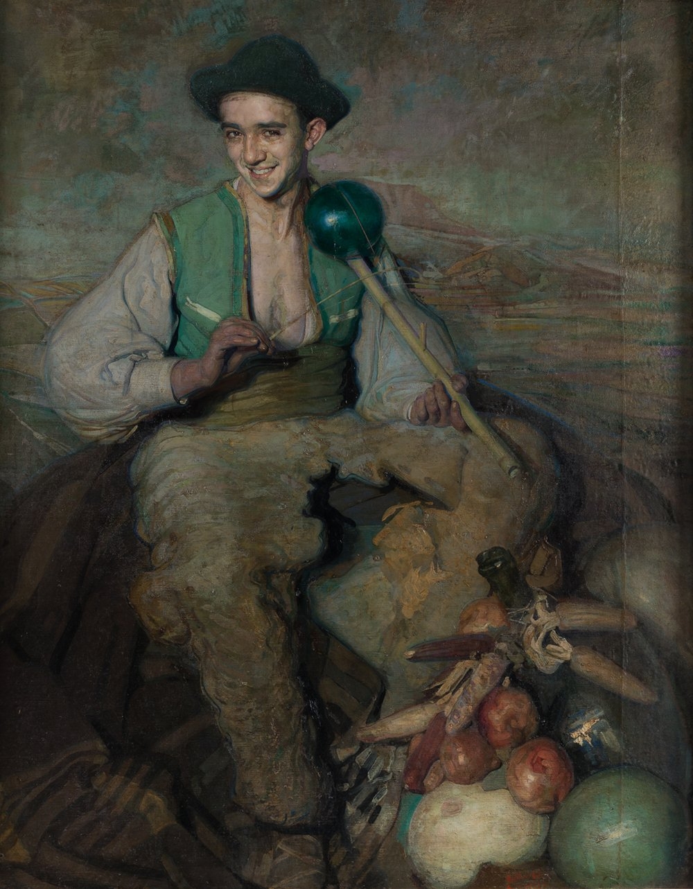 Gabriel Morcillo Raya EFEBO CON VERDURAS MutualArt