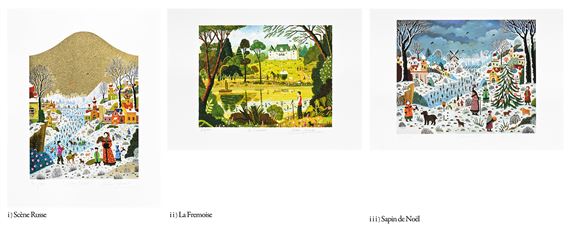 Scène Russe, La Frémoire, Sapin de Noël (3 works) by Alain Thomas