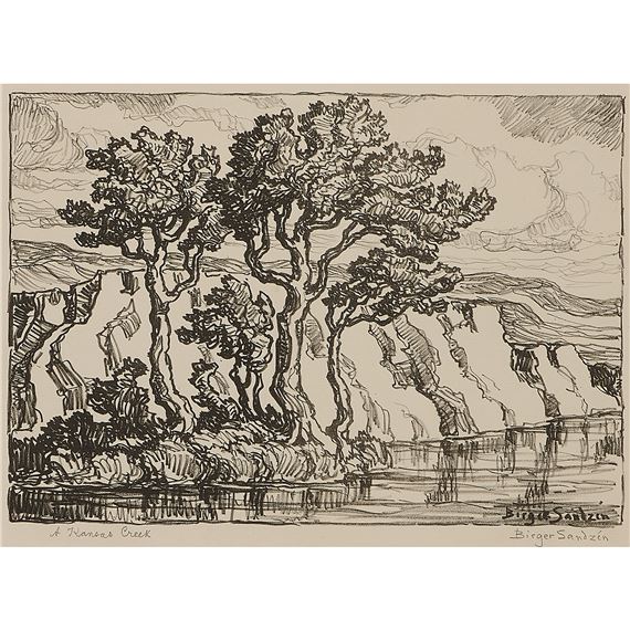 A Kansas Creek by Birger Sandzén, 1930