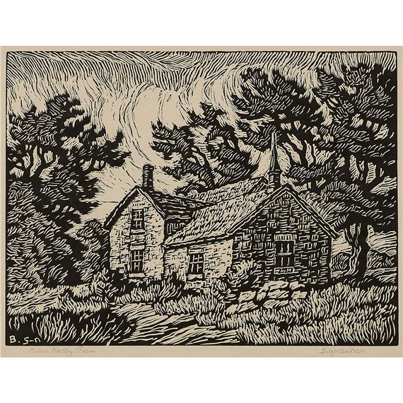 Blue Valley Farm by Birger Sandzén, 1934
