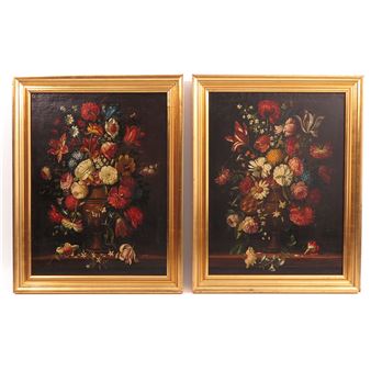 flower still life scenes - L. Suarez