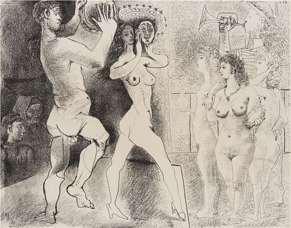 Artwork by Pablo Picasso,  La Répétition (Bloch 756, Mourlot 252) Lithograph, Made of Lithograph, on Arches paper
