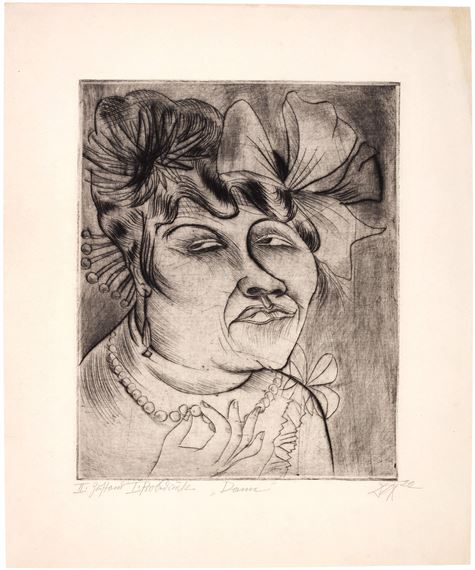 Dame (K. 19II) by Otto Dix, 1922