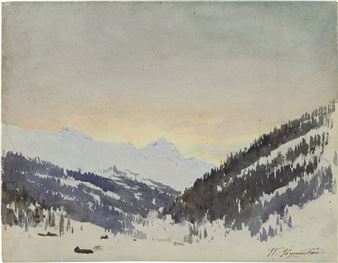 Mountain landscape - Pavel Stepanovich Rozhankovsky