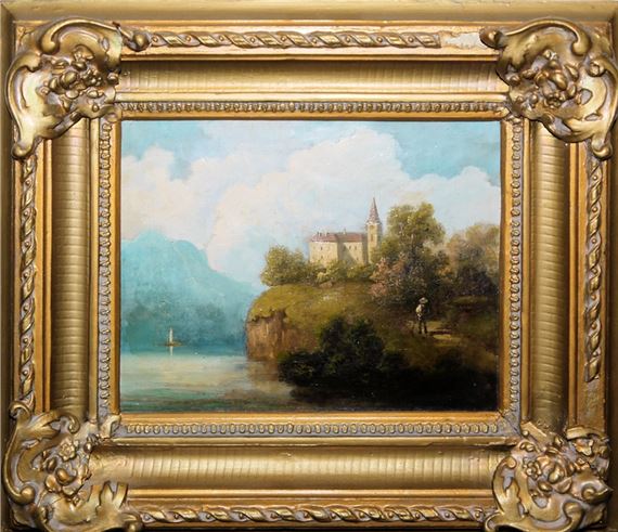 Alpenländliches Idyll by Roman School, 19th Century