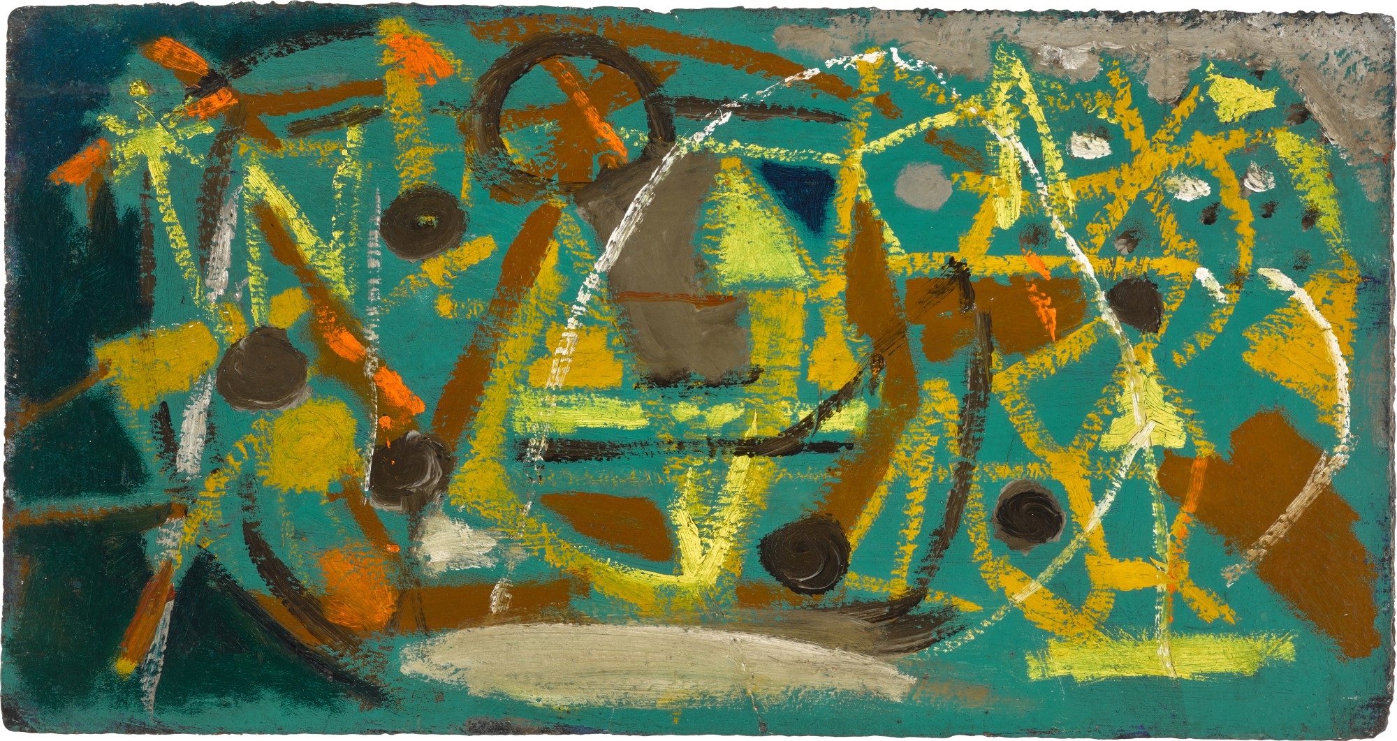 Abstract Composition by Roger Hilton, Executed circa 1951