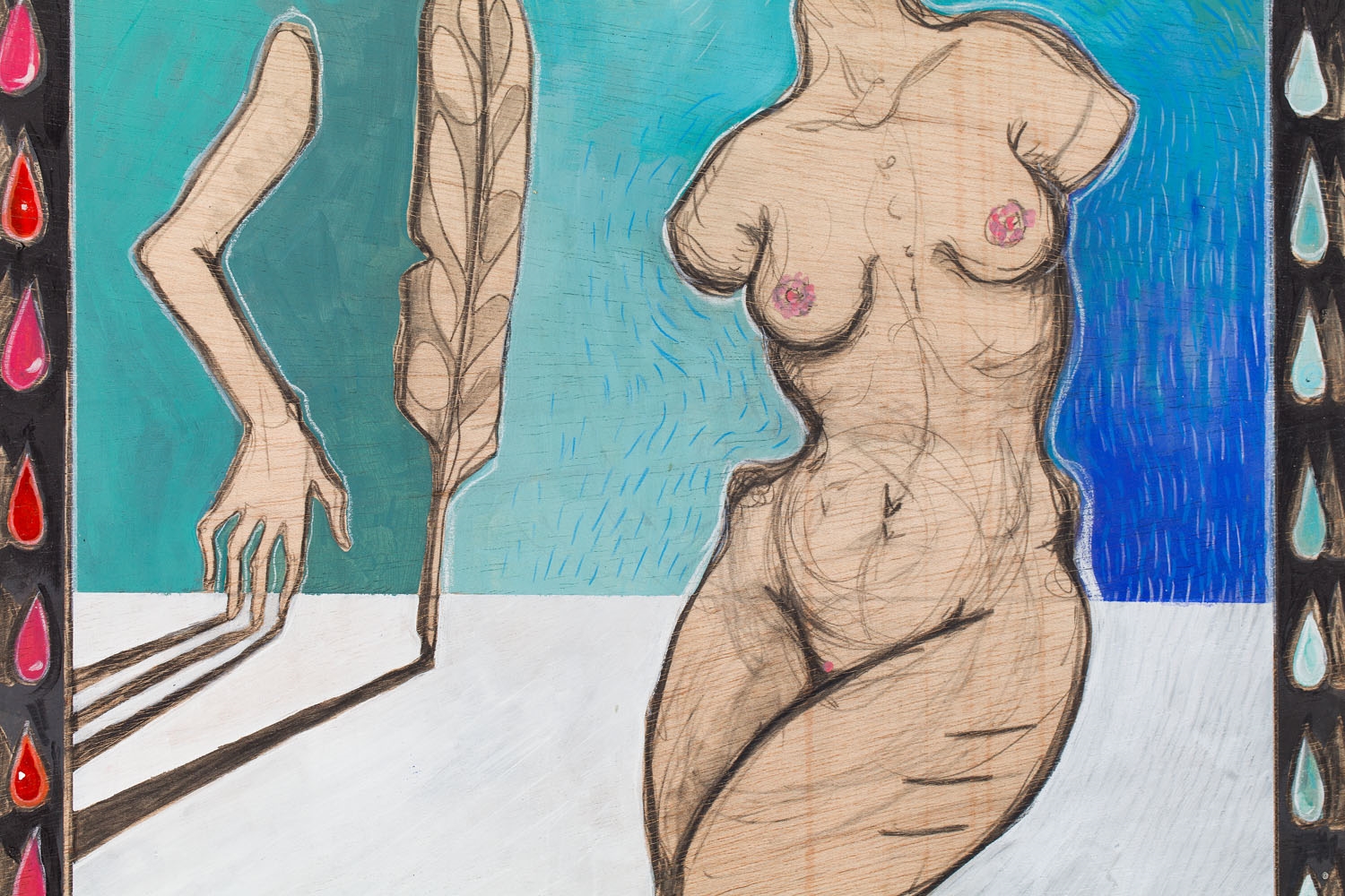 Artwork by Berriblue, "Coming Home", Made of acrylic, pastel/board