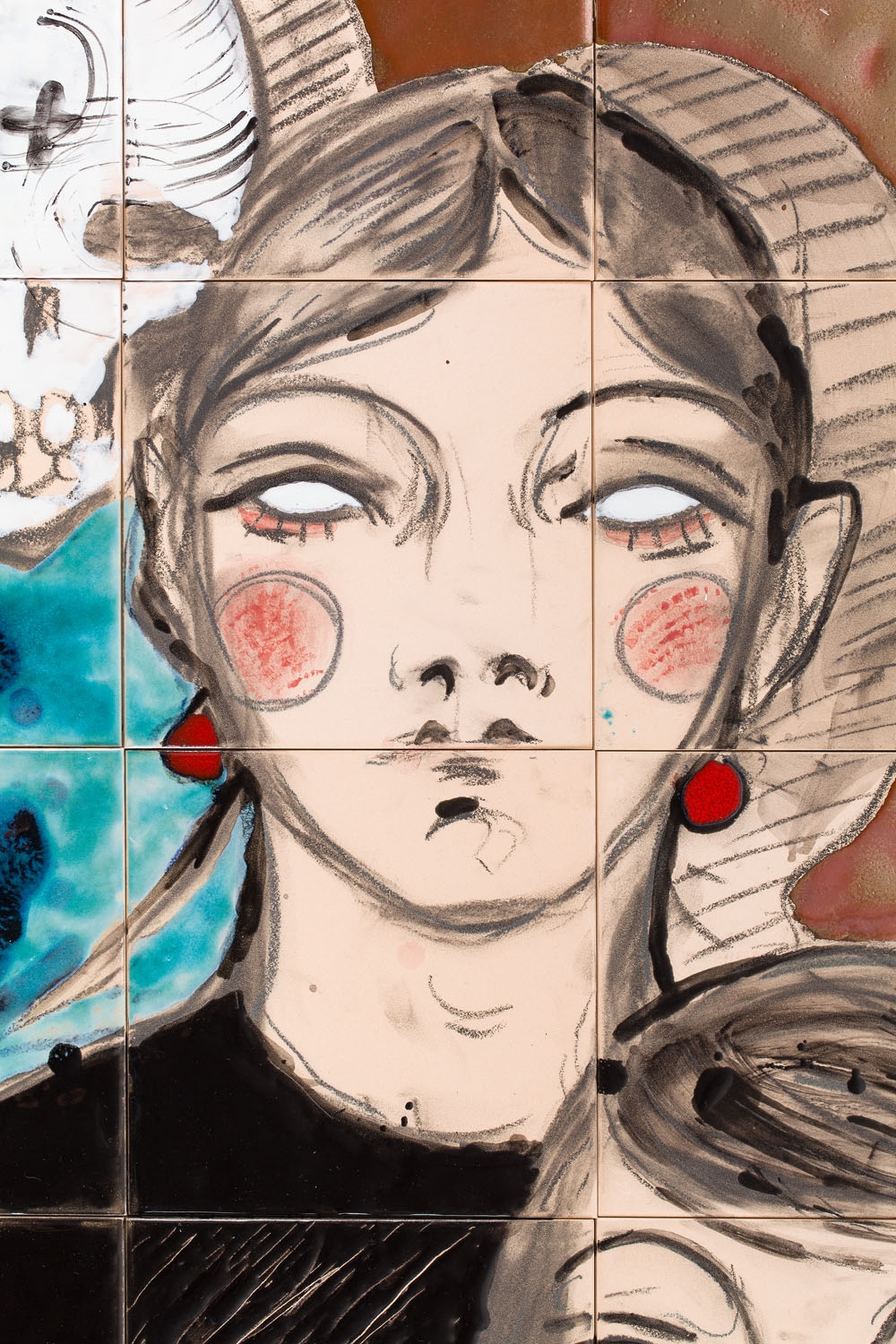 Artwork by Berriblue, "Przenikanie", Made of board, ceramika