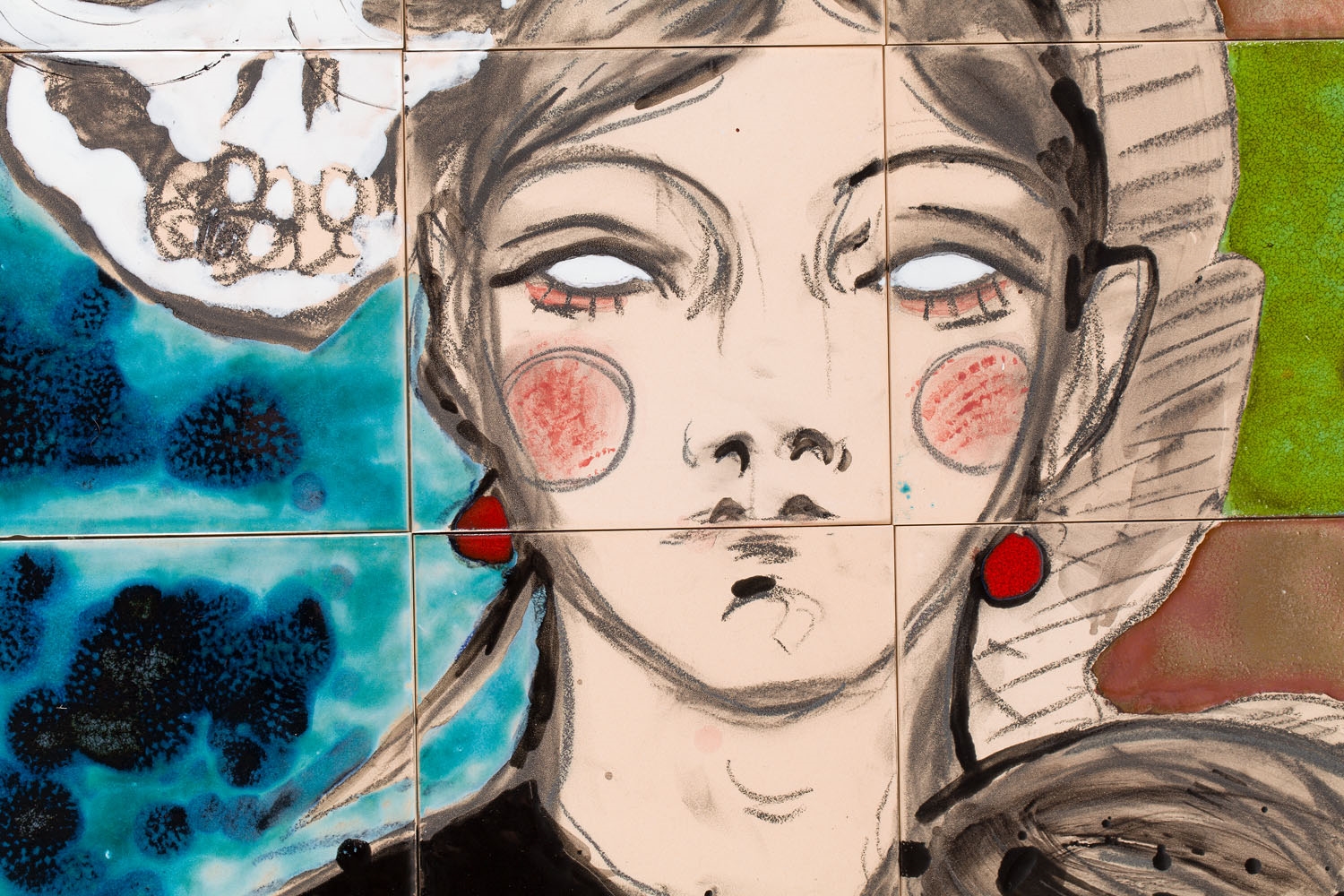 Artwork by Berriblue, "Przenikanie", Made of board, ceramika