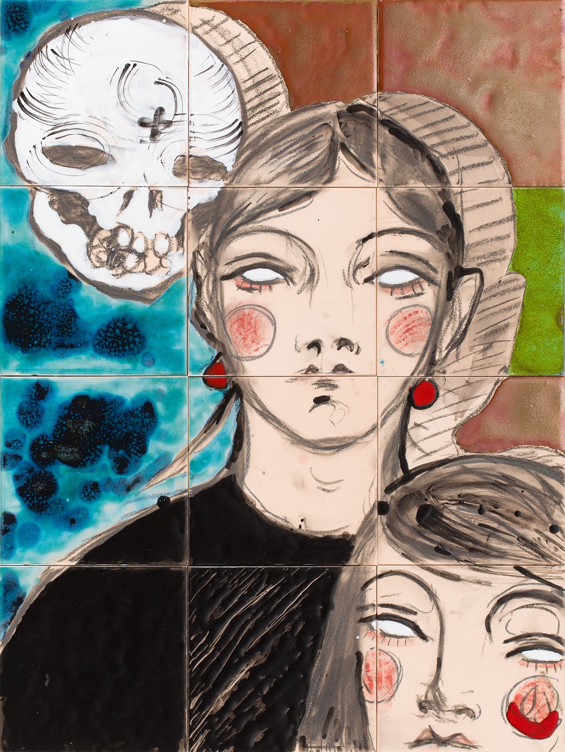 Artwork by Berriblue, "Przenikanie", Made of board, ceramika