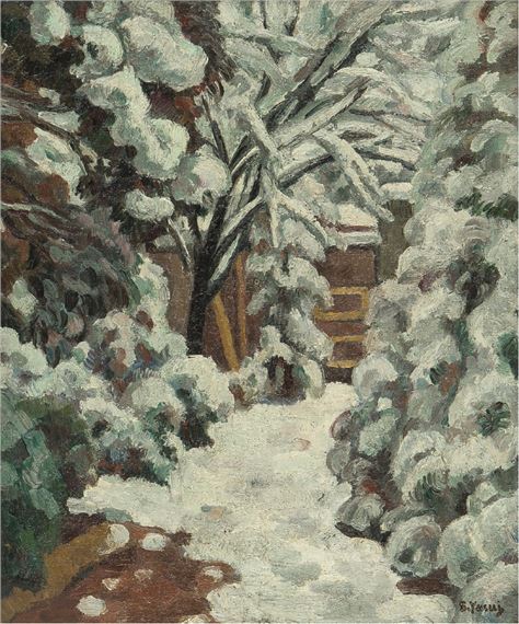 Snowscape by Yasui Sotaro, circa 1927